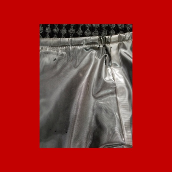 Vintage 90s BUFFALO Metallic Silver Space Age MOD PUNK GLAM PVC Mini Skirt - Picture 9 of 11